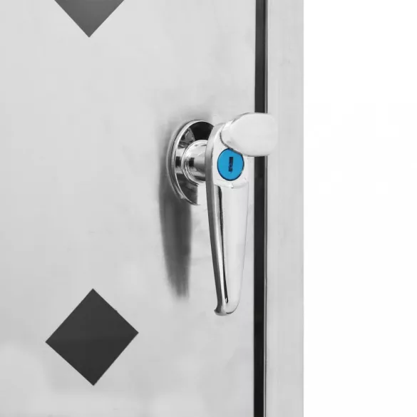 rozsdamentes acél keret gurítható szemeteskukához 240 liter