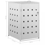 rozsdamentes acél keret gurítható szemeteskukához 240 liter