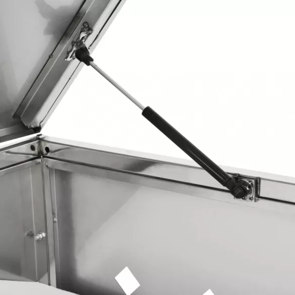 rozsdamentes acél tároló három gurulós szemeteskukához 240 L