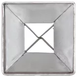 6 db ezüstszínű horganyzott acél kerítéstüske 7 x 7 x 75 cm