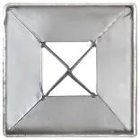 6 db ezüstszínű horganyzott acél kerítéstüske 7 x 7 x 90 cm