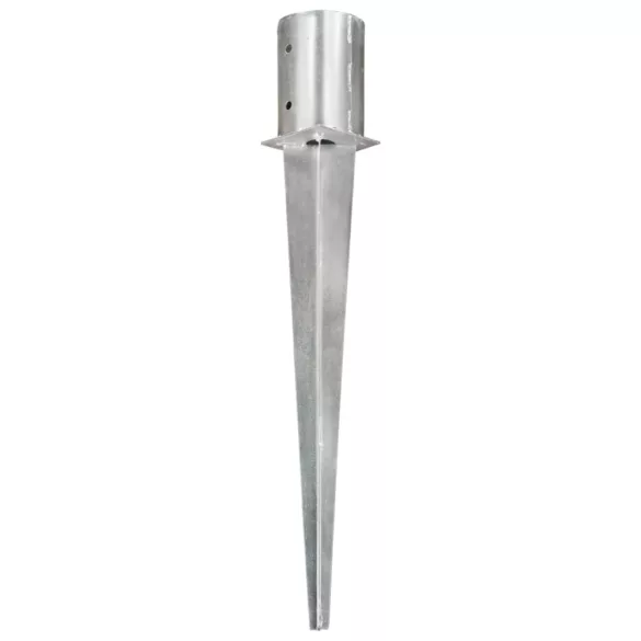 6 db ezüstszínű horganyzott acél kerítéstüske 10 x 76 cm