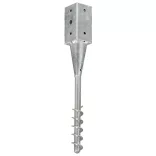 6 db ezüstszínű horganyzott acél kerítéstüske 7 x 7 x 56 cm