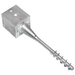 2 db ezüstszínű horganyzott acél kerítéstüske 12 x 12 x 56 cm