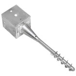 6 db ezüstszínű horganyzott acél kerítéstüske 12 x 12 x 56 cm