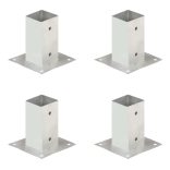 4 db horganyzott fém oszloprögzítő 71 mm