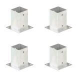 4 db horganyzott fém oszloprögzítő 91 mm