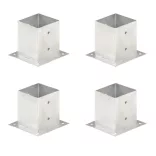 4 db horganyzott fém oszloprögzítő 121 mm