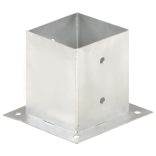 4 db horganyzott fém oszloprögzítő 121 mm