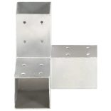 4 darab Y-alakú horganyzott fém oszloptartó 71 x 71 mm