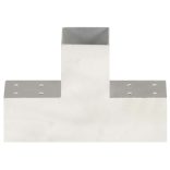 4 darab T alakú horganyzott fém oszloptartó 81 x 81 mm