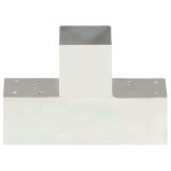 4 darab T alakú horganyzott fém oszloptartó 91 x 91 mm