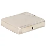 6 db gúla alakú rozsdamentes acél kerítésoszlop-sapka 71x71 mm