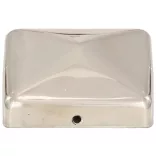 6 db gúla alakú rozsdamentes acél kerítésoszlop-sapka 71x71 mm