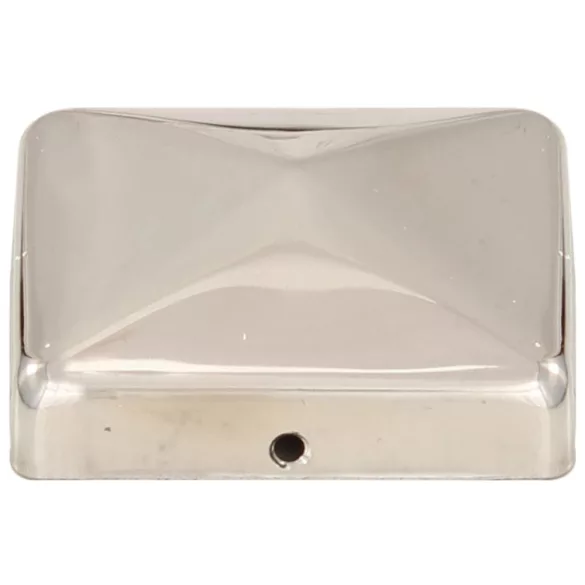 6 db gúla alakú rozsdamentes acél kerítésoszlop-sapka 71x71 mm