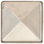 6 db gúla alakú rozsdamentes acél kerítésoszlop-sapka 71x71 mm