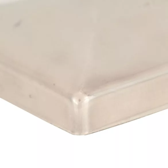 6 db gúla alakú rozsdamentes acél kerítésoszlop-sapka 71x71 mm