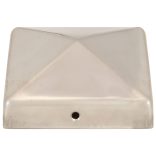 6 db gúla alakú rozsdamentes acél kerítésoszlop-sapka 81x81 mm