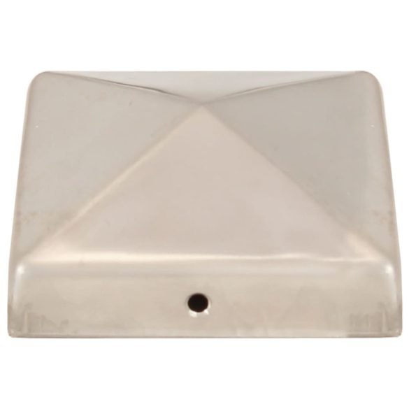 6 db gúla alakú rozsdamentes acél kerítésoszlop-sapka 81x81 mm