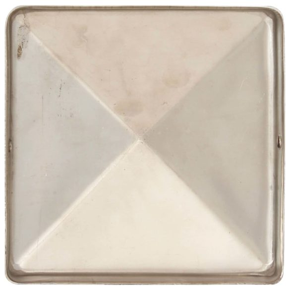 6 db gúla alakú rozsdamentes acél kerítésoszlop-sapka 81x81 mm