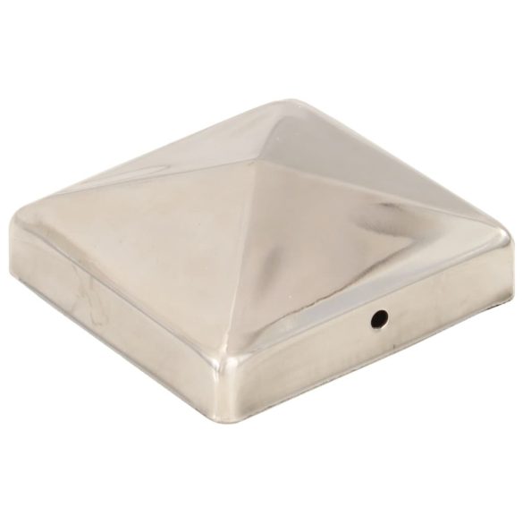 6 db gúla alakú rozsdamentes acél kerítésoszlop-sapka 91x91 mm