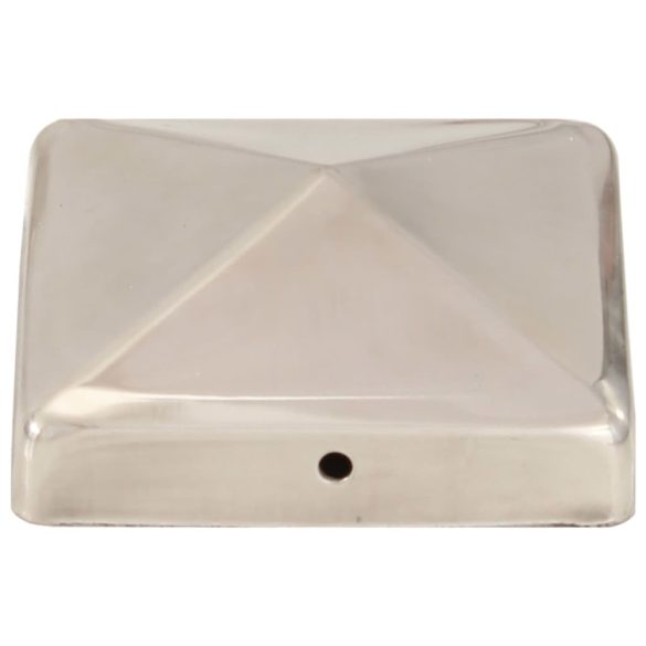 6 db gúla alakú rozsdamentes acél kerítésoszlop-sapka 91x91 mm