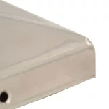 6 db gúla alakú rozsdamentes acél kerítésoszlop-sapka 101x101 mm