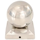 6 db gömb alakú rozsdamentes acél kerítésoszlop-sapka 91x91 mm