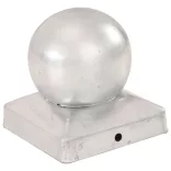 6 db gömb alakú horganyzott fém kerítésoszlop-sapka 91 x 91 mm