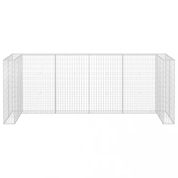 horganyzott acél gabionfal szemeteskukákhoz 320 x 100 x 120 cm