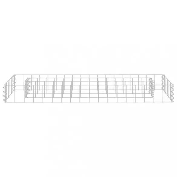 horganyzott acél gabion magaságyás 90 x 30 x 10 cm