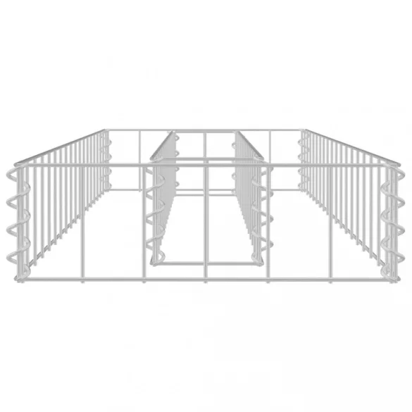 horganyzott acél gabion magaságyás 90 x 30 x 10 cm