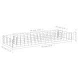 horganyzott acél gabion magaságyás 90 x 30 x 10 cm