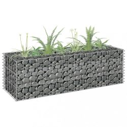 horganyzott acél gabion magaságyás 90 x 30 x 30 cm