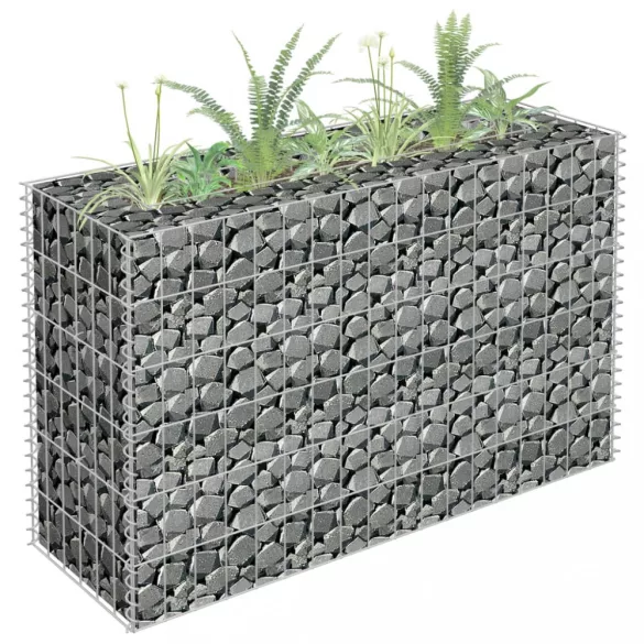 horganyzott acél gabion magaságyás 90 x 30 x 60 cm