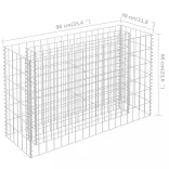 horganyzott acél gabion magaságyás 90 x 30 x 60 cm