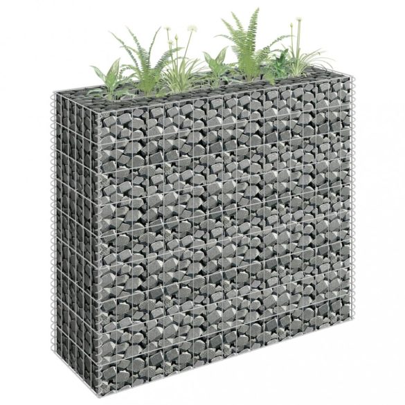 horganyzott acél gabion magaságyás 90 x 30 x 90 cm