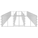 horganyzott acél gabion magaságyás 180 x 30 x 10 cm