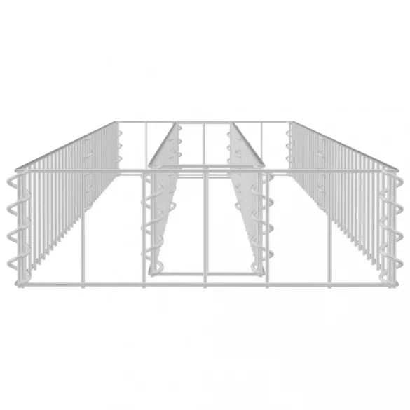horganyzott acél gabion magaságyás 180 x 30 x 10 cm