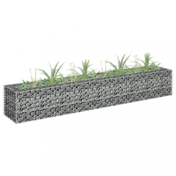 horganyzott acél gabion magaságyás 180 x 30 x 30 cm