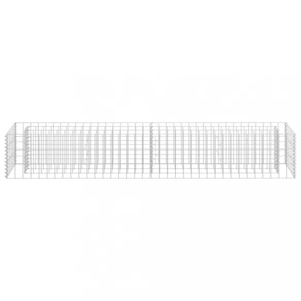horganyzott acél gabion magaságyás 180 x 30 x 30 cm