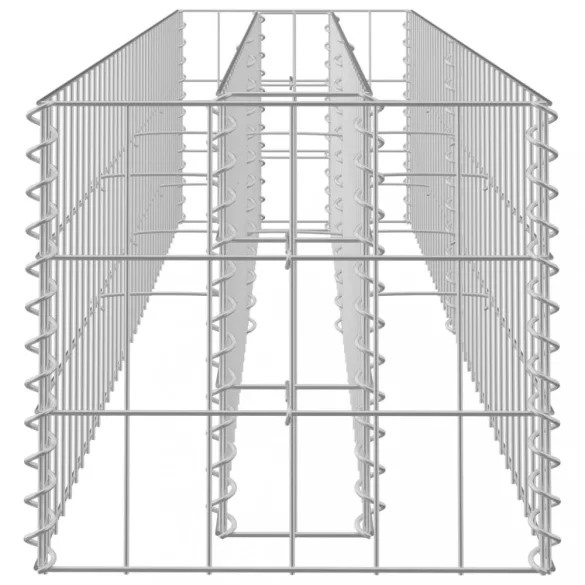 horganyzott acél gabion magaságyás 180 x 30 x 30 cm
