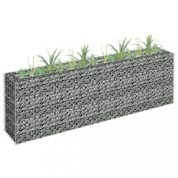 horganyzott acél gabion magaságyás 180 x 30 x 60 cm