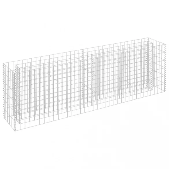 horganyzott acél gabion magaságyás 180 x 30 x 60 cm