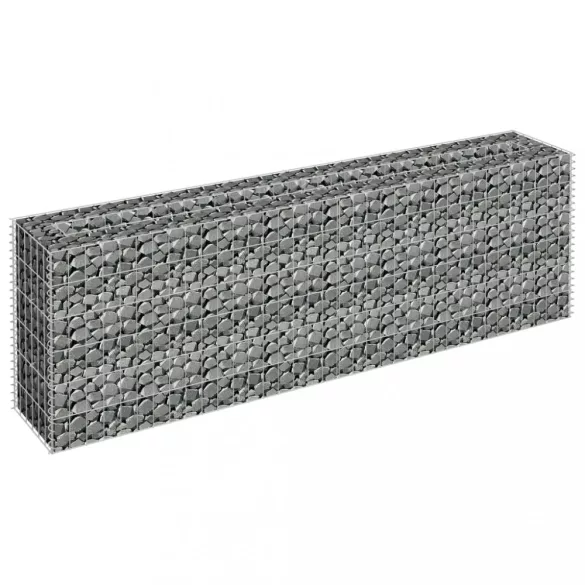 horganyzott acél gabion magaságyás 180 x 30 x 60 cm