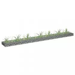 horganyzott acél gabion magaságyás 270 x 30 x 10 cm