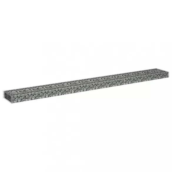 horganyzott acél gabion magaságyás 270 x 30 x 10 cm