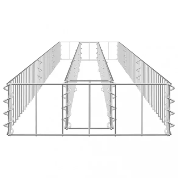 horganyzott acél gabion magaságyás 270 x 30 x 10 cm
