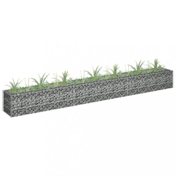 horganyzott acél gabion magaságyás 270 x 30 x 30 cm