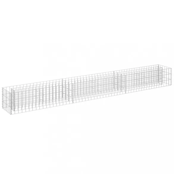 horganyzott acél gabion magaságyás 270 x 30 x 30 cm